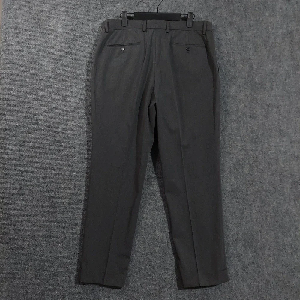 Polo Ralph Lauren Suit Pants Mens 35x30 Gray Stretch Wool‎ Blend Dress Formal